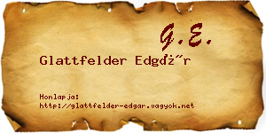 Glattfelder Edgár névjegykártya